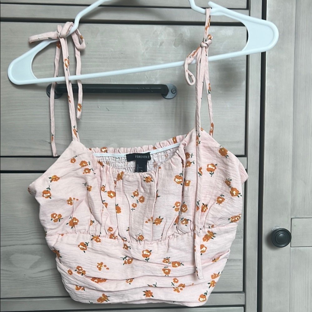 Forever 21 Pink Floral Women's Top